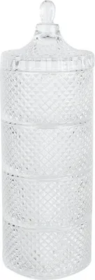 Image de Clayre & Eef Pot en verre Ø 10x25 cm Verre transparent