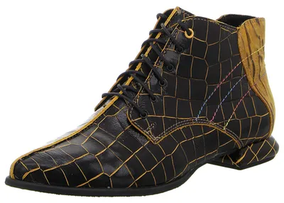 Produktbild von Simen Damen Schnürstiefeletten 39391-37, 39391-38, 39391-39, 39391-42, 39403-36, 39403-38, 39403-40 SIM-7807A schwarz/gelb 39