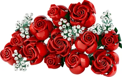 Produktbild von LEGO Botanicals Rosenstrauß - Blumen zum Bauen und Ausstellen - DIY Deko zu Weihnachten mit Pflanzen - Modellbau mit Kunstblumen - Bauset für Erwachsene - Geschenk für Frauen & Männer - 10328