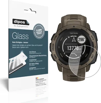 Zdjęcie produktu dla 2x Folia ochronna dla Garmin Instinct Tactical Edition - Anti-Shock 9H Film dipos Glass Plastic Glass