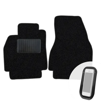 Produktbild von moto-MOLTICO Vorne Fußmatten Auto Velours Autoteppiche Schwarz Automatten Set 2-teilig passend für Renault Megane II 2002-2008