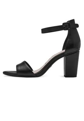 Produktbild von Tamaris Damen Sandalette Leder geschlossene Fersenpartie 1-28326-42, Größe:39 EU, Farbe:Schwarz