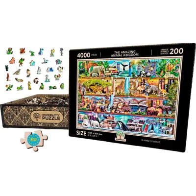 Image de WOODEN CITY Puzzle en bois Le royaume merveilleux des animaux 4000 pièces