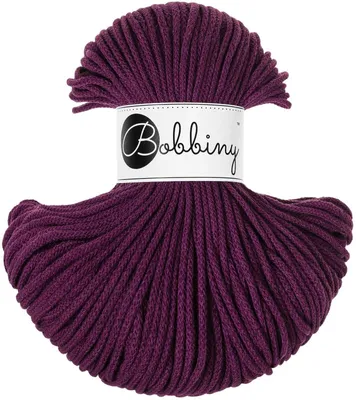 Produktbild von Bobbiny Junior 3 mm 100 m Aubergine Schnur