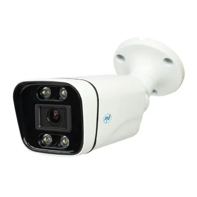 Productafbeelding van PNI IP8POE, 8MP, 4K, D-WDR, 4,0 mm, 6 LED's, IP66, ingebouwde microfoon en luidspreker, wit
