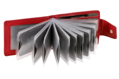 Produktbild von LEAS Scheckkartenhülle, Scheckkartenmappe Echt-Leder, rot Card-Collection