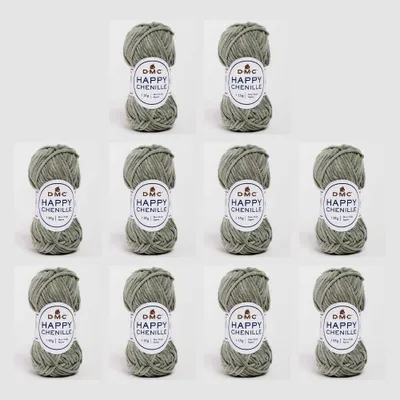 Immagine prodotto di 10x DMC Happy Chenille – Filato di velluto 100% poliestere (colore 23)