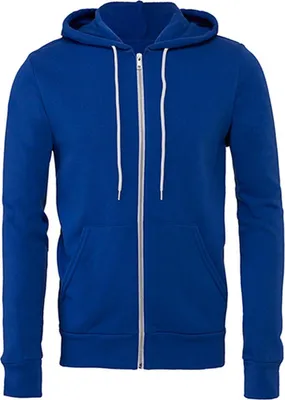 Produktbild von Canvas Uni Poly-Baumwolle Fleece Full-Zip Hoodie