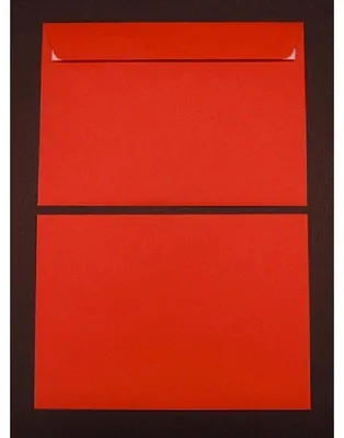 Immagine prodotto di Buste C5, grammatura 100 g/m², autoadesive, colore rosso intenso, confezione da 100 pezzi