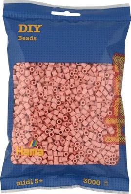 Image de Hama sachet de 3000 perles à repasser midi rose clair