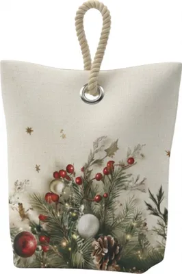 Produktbild von Weihnachts-Türstopper Stechpalme CYH6024GC 22x23 cm