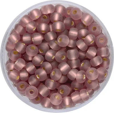 Produktbild von Rocailles Silbereinzug matt lila 4,5 mm 17 g