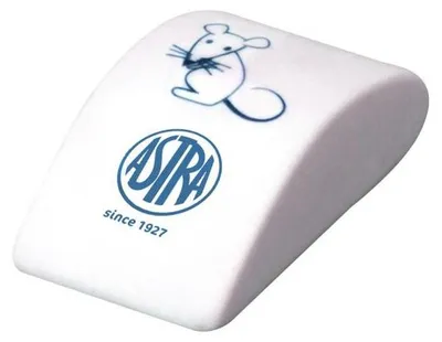 Produktbild von ASTRA-Maus, 2 Stück Ergonomischer weißer Gummi, Blister, 403022008