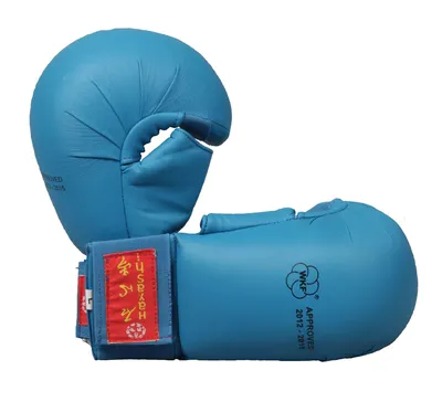 Produktbild von Karatefaustschützer TSUKI mit Daumen WKF approved Blau L