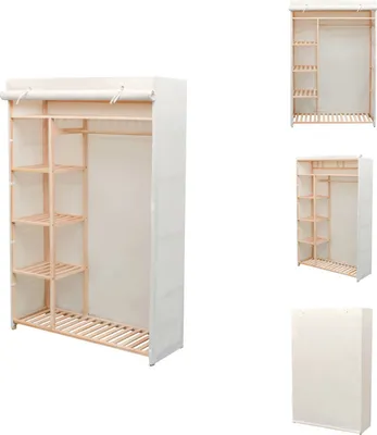 Immagine prodotto di vidaXL Armadio in tessuto e legno di pino, 110 x 40 x 170 cm - Armadi