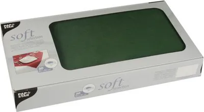 Obrázek produktu pro Papstar Mitteldecke dunkelgrün stoffähnlich soft selection 80x80cm