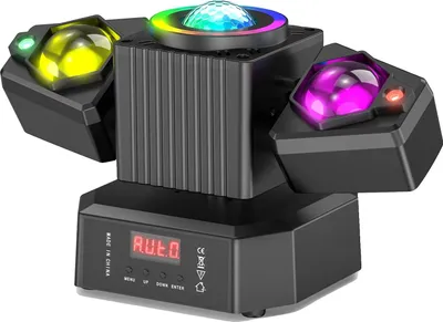 Produktbild von LED-Bühnenbeleuchtung, 65W Leistung, Mini-Design, mehrere Steuerungsoptionen, schwarz, EU-Stecker