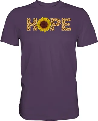 Produktbild von Hope Sonnenblumen T-Shirt Hoffnung Gärtner Geschenk Garten – Urban Purple / XL
