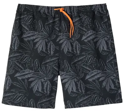 Produktbild von Bellonda Übergrößen schwarz-grau Badeshorts Print