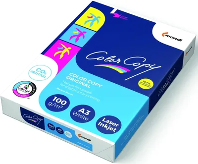 Produktbild von Mondi Color Copy Laserpapier 100g/m² DIN-A3 - 2000 Blatt (4x 500 Blatt) weiß