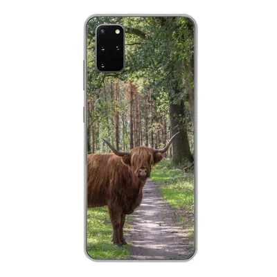 Produktbild von MuchoWow® Handyhülle Schutzhülle Hülle für Samsung Galaxy S20 Plus Schottischer Highlander - Kröte - Baum Silikon Softcase Handy Hülle - Hartschale