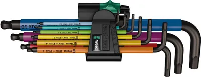 Obrázok produktu pre Sada uhlových skrutkovačov, 9-dielna, Multicolor Wera | 4013288165688