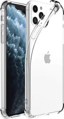 Immagine prodotto di Custodia per cellulare adatta per iPhone 11 Pro Max trasparente - Custodia in silicone TPU antiurto con paraurti - Smartphonica