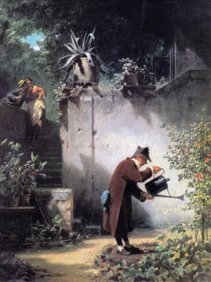 Produktbild von Carl Spitzweg Kunstdruck Bild - Der Blumenfreund, 1855 (80 x 60 cm)