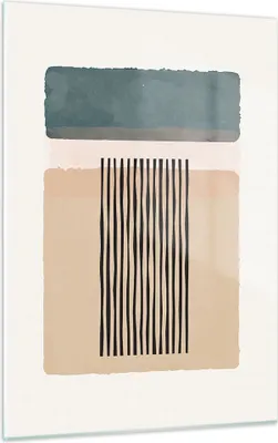 Produktbild von Bilder auf glas - Einteilig - Abstraktion Grafik Linien - 50x70cm - Glasbilder - Wandbilder - Bilder - zum Aufhängen bereit - Wanddekoration aus Glas - Glas Bilder - Wandbild auf Glas - GPA50x70-5034