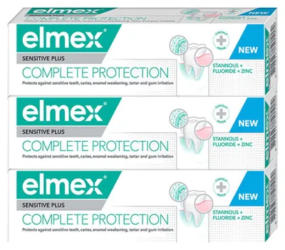 Immagine prodotto di ELMEX Sensitive Plus Protezione completa 3×75 ml
