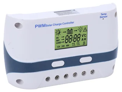 Obrázok produktu pre 12 V, 24 V PWM regulátor solárnej nabíjačky s LCD displejom a USB výstupom, 40 A, vodotesný regulátor solárneho panelu