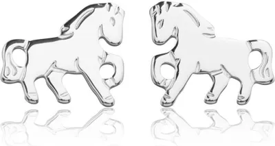 Produktbild von Ohrstecker Pferd für Kinder 925er Silber KE0096