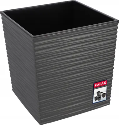 Obrázek produktu pro KADAX "Tres" květináč, plastový květináč, květináč 19 cm, grafitový květináč