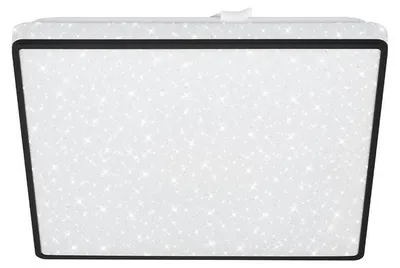 Image de BRILONER - Plafonnier LED avec ciel étoilé, Plafonnier LEDReproduction étoilé, Effet Backlighte, Plat, Lumière blanche neutre, 270x270x45 mm, Noir