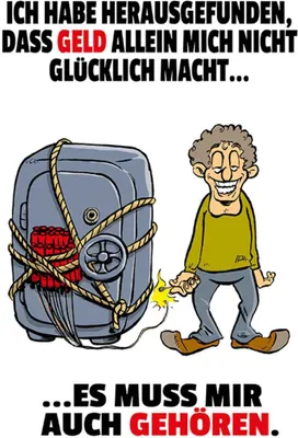 Produktbild von vianmo Holzschild 18x12 cm Geld allein macht nicht glücklich Spruch Zitat