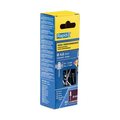 Produktbild von Rapid 5000387, Blindniete, Aluminium, Stahl, Edelstahl, RP10 , RP40, RP60, RP100, 4,8 mm, 4,8 mm