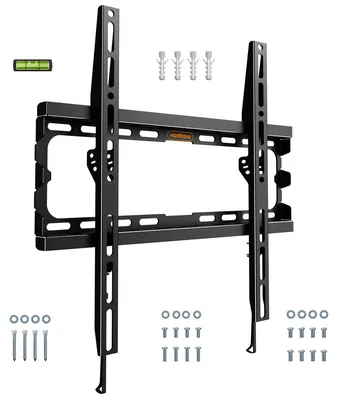 Image de Support mural pour téléviseur, compatible avec les écrans de 32 à 75 pouces, fixation au mur, capacité de charge de 55 kg
