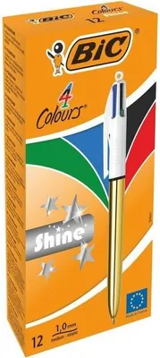 Obrázok produktu pre BIC 4Colours Shine vysúvacie biro Šírka čiary: 0,32 mm červená / biela