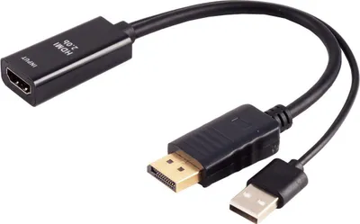 Productafbeelding van S/CONN adapter voor maximale connectiviteit: HDMI-A (vrouwelijke connector) naar DisplayPort (mannelijke connector), 4K60Hz, 20cm (10-01013)