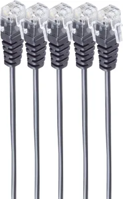 Produktbild von shiverpeaks BS70084-2-SET5, 2 m, RJ-11, RJ-11, Schwarz, Männlich, Männlich