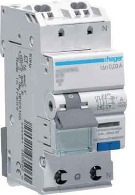 Immagine prodotto di Hager RCD 1P+N 6kA B-6A 30mA ADS906D