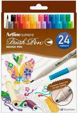 Obrázok produktu pre Artline EPFS-F, 24 kusov, Rôzne farby, Štetinkové zakončenie, Viacfarebný, Trojuholníkový, Xylén