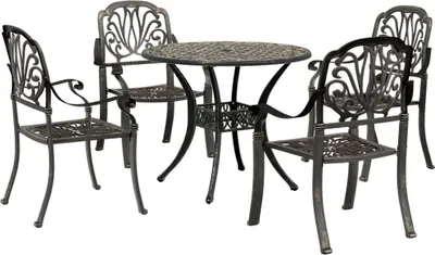 Produktbild von 5-tlg. Garten-Essgruppe Bronzen Aluminiumguss