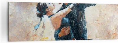 Produktbild von Bild auf Leinwand - Leinwandbild - tanzen sie - 160x50cm - Wand Bild - Wanddeko - Wandbilder - Leinwanddruck - Bilder - Kunstdruck - Wanddekoration - Leinwand bilder - Wandkunst - AB160x50-3773