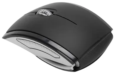 Obrázek produktu pro Skládací bezdrátová myš – přenosná ergonomická počítačová myš 2,4 GHz s magnetickým vypínačem a přijímačem pro notebooky a stolní počítače, černá