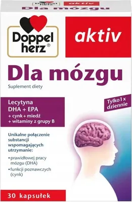 Produktbild von DOPPELHERZ AKTIV Für das Gehirn DHA ZINK VITAMIN B 30 Kapseln