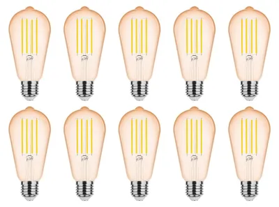 Produktbild von Modee E27 LED Filamentlampe ST64 4W 320lm 1800K Warmweiß 10 Stück