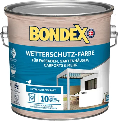 Produktbild von Bondex Wetterschutzfarbe 2,5 L weiss