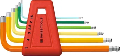 Immagine prodotto di PB Swiss Tools Set di cacciaviti angolari esagonali, con testa sferica, verniciati a polvere, 6 pezzi