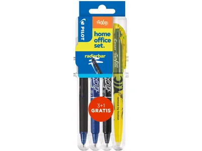 Produktbild von PILOT FriXion Clicker Set 3+1 – radierbare Tintenroller & Textmarker, nachfüllbar
